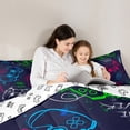 thumbnail image 5 of Homewish Video Game 3 Pieces Queen Comforter Set for Female Men Adults,Gamer Gamepads Ultra Soft Bedding Sets,Retro Vintage Bedding Comforter Set Breathable,Microfiber Bedroom Decor,Reversible, 5 of 8