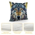 thumbnail image 4 of Orinice Wolf Moon Geometric Pattern Graphic Decorative Cushion Throw Pillow Cover 24x24in, 4 of 5