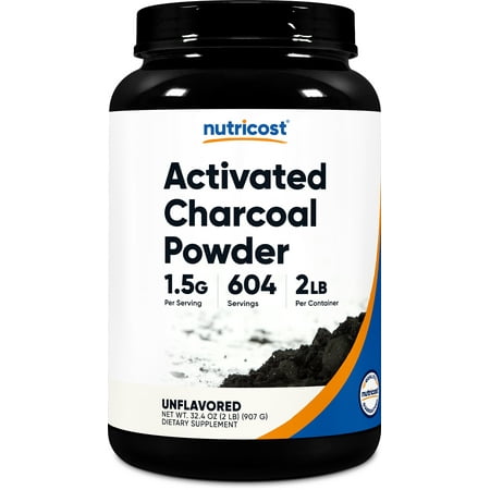 Nutricost Activated Charcoal Powder 2lbs - Gluten Free, Non-GMO Supplement