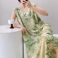 thumbnail image 5 of Nightgown Women's Long Cotton Sleep Dress Vintage Floral Sleeveless Nightshirt with Pockets Mint Green Free Size, 5 of 5