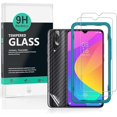 thumbnail image 1 of wonima11 Ibywind Screen Protector For Xiaomi Mi 9 Lite/CC9,with 2Pcs Tempered Glass,1Pc Camera Lens Protector,1Pc Backing Carbon Fiber Film [Fingerprint Reader,Easy to install], 1 of 1