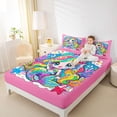 thumbnail image 3 of Erosebridal Cartoon Kawaii Mermaid Bed Sheets,Cute Rainbow Coral Starfish King Sheets For Girly 4-Piece, 3 of 6