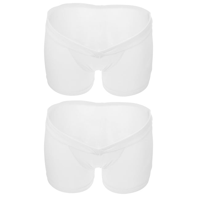 Raindrops 2 Pcs Pantalon de Sécurité Post-Partum Blanc Confortable Extensible Léger Pantalon de Maternité
