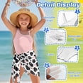 thumbnail image 5 of SEANATIVE 17-18 Year Kid Girl Swimsuit with Mesh Skirt Coverup One Piece Bathing Suit Comfortable Stretch Summer Swimwear with Adjustable Strap, Cow Print Black White Pink, 5 of 7