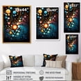 thumbnail image 4 of Designart "Dreams of Cosmic Planets I" Fashion Framed Wall Art - Glam Blue Fantasy Living Room Framed Canvas Art, 4 of 6