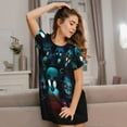 thumbnail image 2 of Lsque Five Nights At Freddy'S Pattern Nightgowns for Women Sleep Shirts Short Sleeve Nightshirt Pullover Nightdress Soft Sleepwear Relaxed Fit Nightdress, 2 of 5