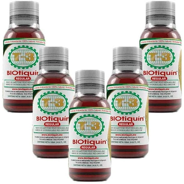 BIOtiquín Regular 125 ml - Caroteno rojo hidrosoluble, extracto de Lycopersicon esculentum, miel de abeja, sodio y agua purificada. - Niños, adultos, adultos mayores y mujeres embarazadas (5) BIOtiquín Regular