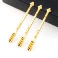 thumbnail image 4 of Juego de mini cucharas para rapé de 5 uds, pala de cuchara para olfatear con pajita de Metal, pala para polvo de rapé de oro plateado para suministros para el hogar (3 doradas + 2 plateadas)., 4 of 5