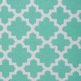 thumbnail image 4 of Contemporary Home Living Quatrefoil Rectangular Cotton Placemats - 19" - Aqua and White - Set of 6, 4 of 4