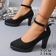 thumbnail image 5 of DIVVce Ankle Strap Platform Heels For Women Closed Toe Adjustable Comfortable Dressy Evening Footwear, 5 of 8