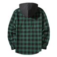 thumbnail image 3 of zbxnLI Men's Plaid Hooded Shirt Long Sleeve Fall Winter Button down Shirts Casual Fashion Jackets, 3 of 6