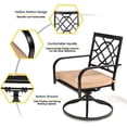 thumbnail image 3 of SUNCROWN Patio Swivel Chairs Outdoor Dining Rocker Chair, Metal Bistro Furniture Chair Set with Cushion for Garden Backyard Balcony, Set of 4   for Backyard, Lawn, Garden, 3 of 8