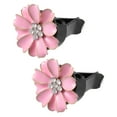thumbnail image 1 of Unique Bargains 2pcs Car Faux Crystal Flower Shape Clips for Air Conditioner Outlet Vent Decorations Clip Pink, 1 of 7