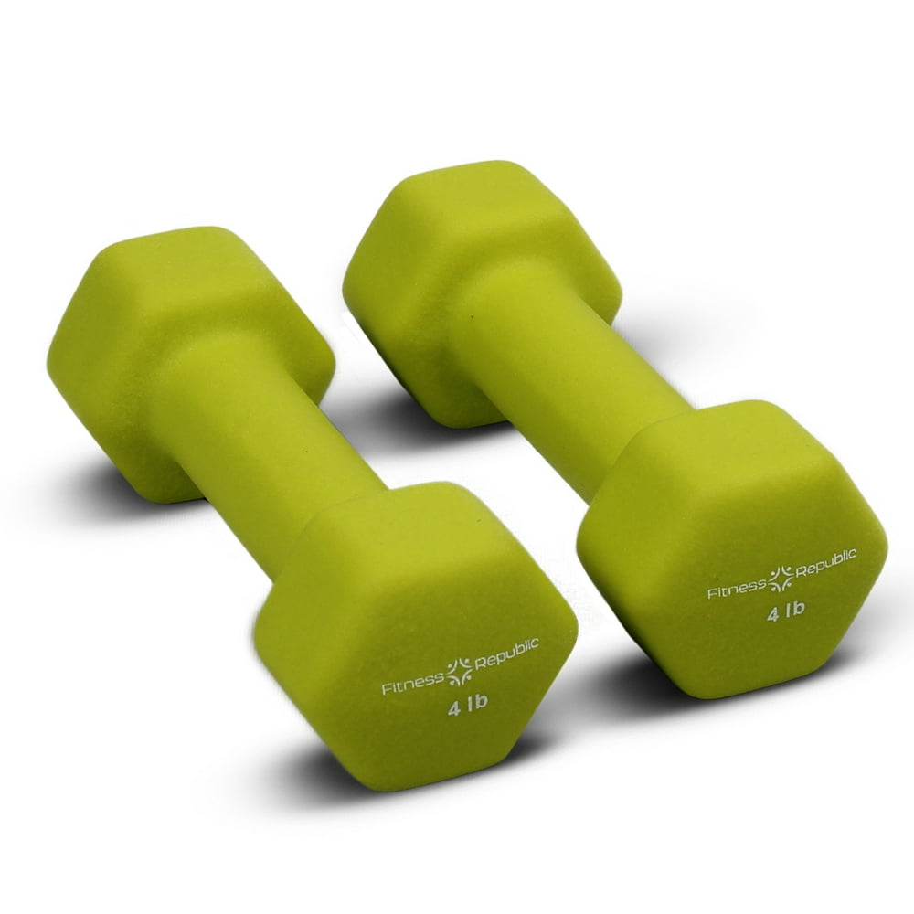 Fitness Republic Neoprene Dumbbells 4 lbs Set (Neoprene Weights