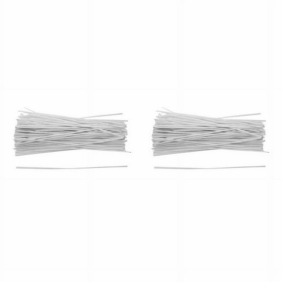 260Pcs Binding Packaging Wire Twist Ties White 150X2.2mm,260(+/-2%) x Twist Ties,White