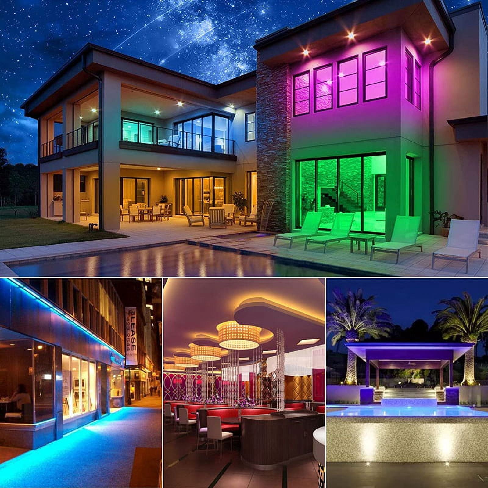 LED Strip Lights 100ft, RGB Colour Changing Lighting Strip with Remote and Control Box for Home TV Kitchen DIY Christmas Decoration