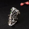 thumbnail image 3 of Vintage Lotus Leaf Ring Open Adjustable Hollow Carved Floral Band for Women Retro Style Flower Jewelry Accessory, 3 of 12