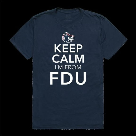 W Republic 523-300-NV2-05 Fairleigh Dickinson Knights Keep Calm T-Shirt, Navy - 2XL