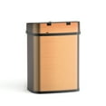 thumbnail image 4 of Nine Stars Automatic Bathroom Trash Can, 3 Gallon Stainless Steel, Motion Sensor Hands-Free Soft-Close Lid Garbage Bin, Gold, 4 of 6