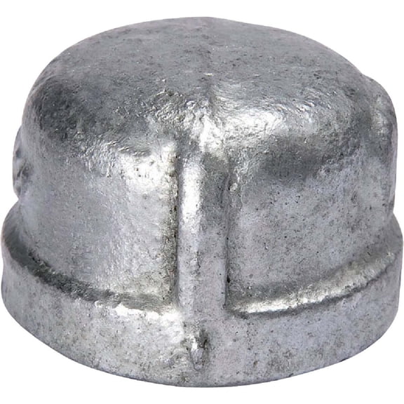 BK Products Malleable Iron Galvanized Plumbing Cap - Durable - 0.25 In