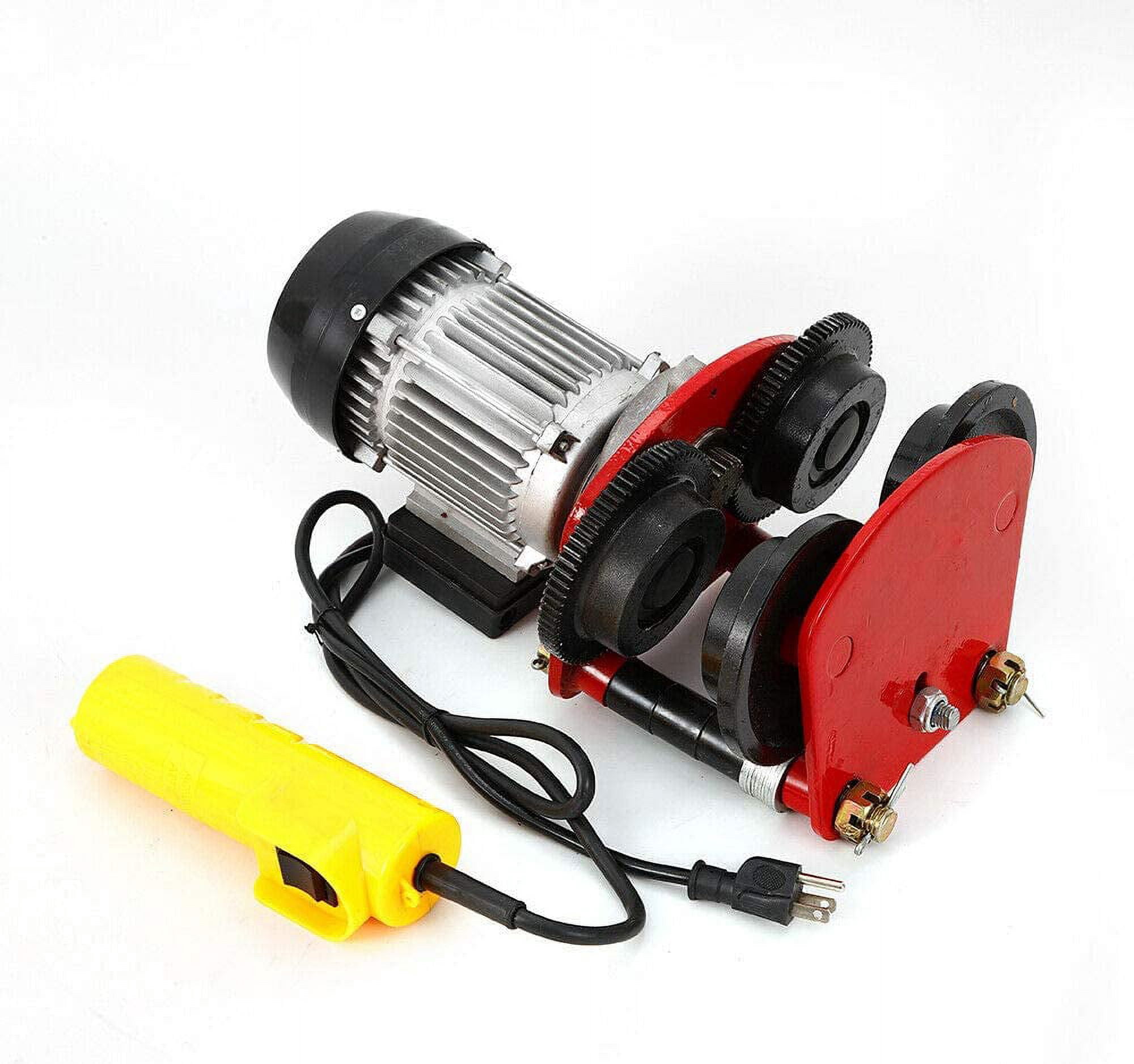 FETCOI Electric Hoist Lift 2000LBS Overhead Electric Motor Hoist Trolley Garage Winch Crane w/I-Beam Links, Remote Control, 1400r/m, Heavy Duty Automatic Shop Overhead Motor Hoist Lift