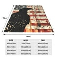 thumbnail image 3 of Honeii Wood Grain Bald Eagle Print Fleece Blanket - Throw Blanket for Bed, Sofa, Couch, Camping, and Travel , Microplush Ultra Soft Warm Blanket-50"x40", 3 of 7