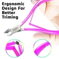 thumbnail image 6 of Professional Cuticle Trimmer Nail Cuticle Cutter Stainless Steel Cuticle Nippers with Sharp Blades of Cuticle Remover Clippers Manicure Tools Double Spring for Nail Care Pedicure Nail Tools (Pink), 6 of 7