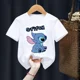 thumbnail image 3 of Camiseta infantil de Disney Lilo Stitch, camiseta kawaii, ropa informal de dibujos animados de anime para niños, camiseta para niñas y niños, camiseta de moda Y2K, 3 of 5