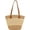 Brown Flower Stripe, variant on Women's Large Summer Beach Straw Tote Bags Woven Shoulder Bag Travel Beach Hobo Handbag Handmade Purse