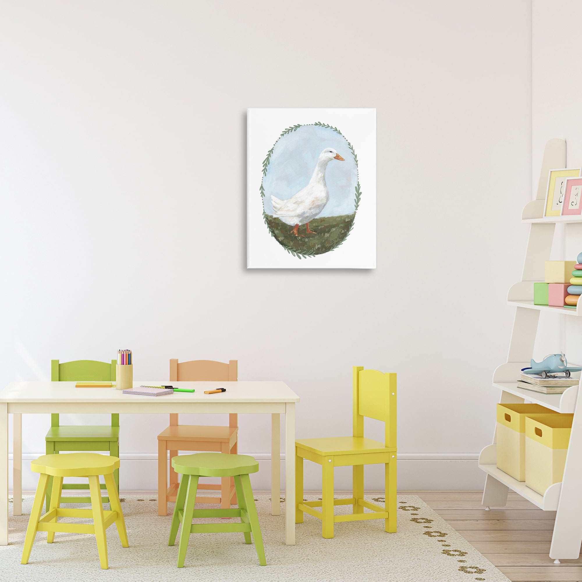 Stupell Industries Gentle Duck in Meadow Canvas Wall Art, design by Sara Baker