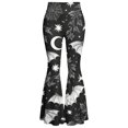 thumbnail image 5 of Leidass Women's Halloween Flare Leggings Black Cat Pumpkin Print High Waist Buttery Soft Bell Bottom Yoga Pants Black L, 5 of 6