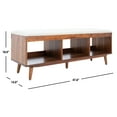 thumbnail image 3 of SAFAVIEH Cricket Open Shelf Bench with Cushion, Cream Linen/Natural Acacia (47.6 in. W x 14 in. D x 18 in. H), 3 of 12