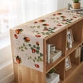 thumbnail image 6 of Table Runners 70 Inches Long Dress Scarves, Ladybugs Eucalyptus Leaves Farmhouse Coffee/Dining/Kitchen Table Decor, Holiday Table Runner, Spring Botanical Vintage 13x70 Inch, 6 of 9