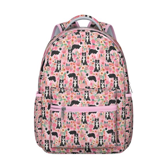Sac d'École Motif Chien Géométrique avec Imprimés Artistiques, Idéal pour l'École et les Voyages, Léger et Durable