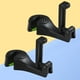 thumbnail image 3 of 2 ganchos para reposacabezas de coche con soporte para teléfono, colgador para el respaldo del asiento, para bolso, cartera, comestibles, tela, clips multifunción 2 en 1 portátiles (negro), 3 of 5