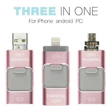 3 in 1 USB Flash Drive for Apple IOS & Android & Computers (Best Flash For Android)