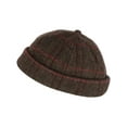 thumbnail image 2 of Epoch Hats Company  Plaid Retro Rolled Cuff Fisherman Wool Cap (Men), 2 of 4