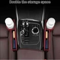 thumbnail image 3 of Car Leather Cup Holder Gap Bag, 2025 New Universal Car Seat Gap Storage Box, Adjustable Gap Filler Organizer with Cup Holder for Glasses Phones Keys Cards (Driver+Passenger), 3 of 7