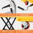 thumbnail image 6 of Yeshouse Heavy Duty Hydraulic Scissor Lift Table, 1100 LBS Capacity, 35.4", Rolling Cart with No-Slip Pad, Yellow, 6 of 7