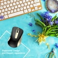 thumbnail image 4 of Wireless Mouse, 2.4GHz with USB Receiver, 1200 DPI Optical Tracking, 5 Buttons,Ambidextrous PC/Mac/Laptop - Black, 4 of 11