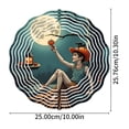 thumbnail image 4 of Metal Hanging Wind Spinners with Vortex Design - Decorative Wind Chimes for Yard and Garden - Unique Circular Patterns for Outdoor Decor, 4 of 6