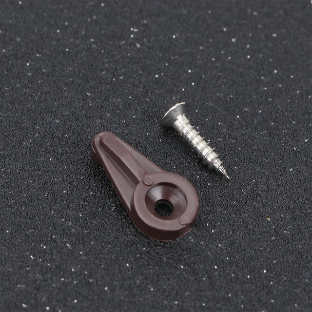 CRILSTYLEO 30Pcs Durable Brown Plastic Glass Small Clips for Mirror Wardrobe Cabinet Clipping