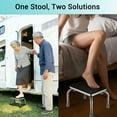 thumbnail image 6 of Yescom RV Toilet Porcelain Enamel Gravity Flush w/ Steel Step Stool for Camper, 6 of 10