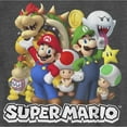 thumbnail image 2 of Boy's Nintendo Super Mario Bros. Group Portrait Graphic Tee Charcoal Heather Large, 2 of 5