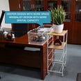 thumbnail image 7 of Kitchen Shelves Storage Basket for Organizing Rolling Utility Cart Pantry Unit with Wheels White, 7 of 7