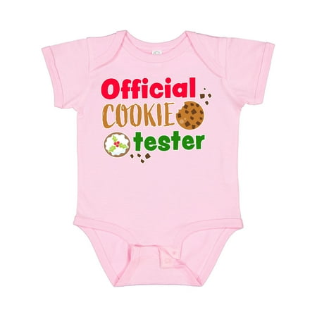 

Inktastic Official Cookie Tester Christmas Cookies Gift Baby Boy or Baby Girl Bodysuit