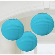 Amscan Light Blue Paper Lantern Decorations, Party Lanterns, 3 Count