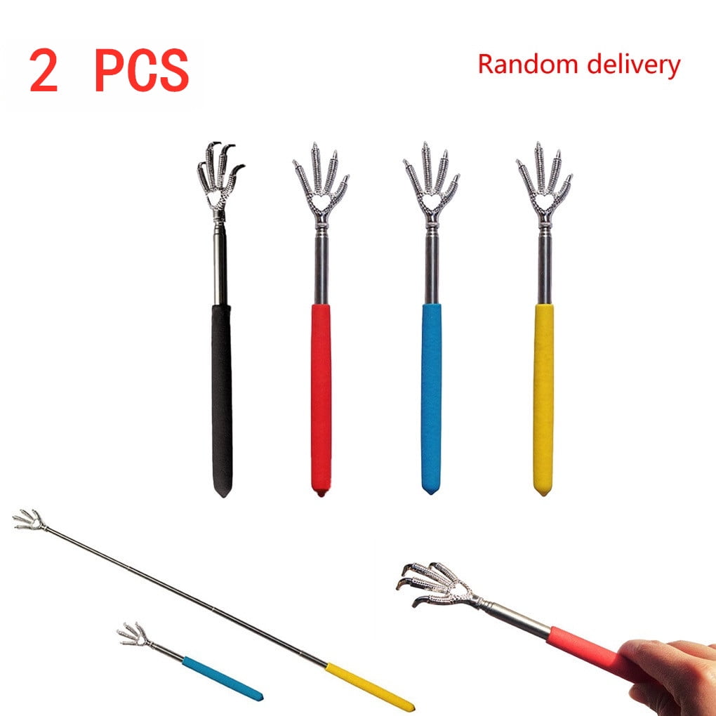 2 Pack Back Scratcher Extendable Telescopic Claw Back Itching Scalp ...