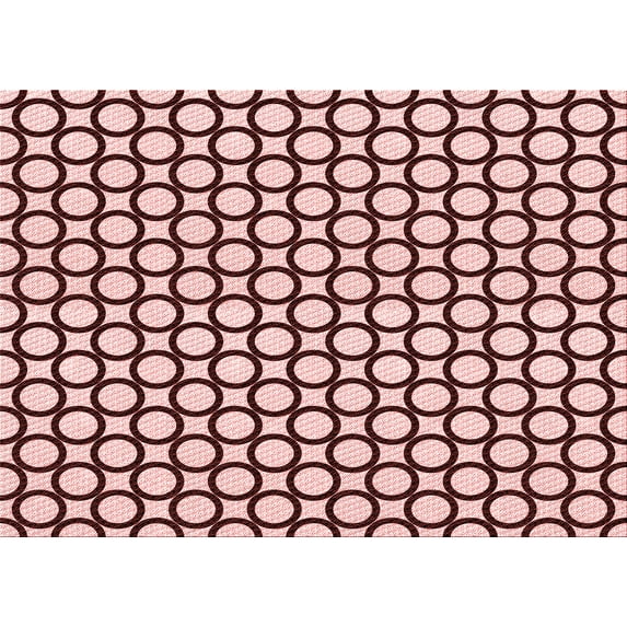 Ahgly Company Indoor Rectangle Patterned Pink Area Rugs, 8' x 10'