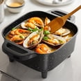 thumbnail image 4 of Electric Skillet, Electric Frying Pan with Lid, Multifunctional Skillet for Frying, Grilling, Boiling & Cooking, Nonstick, Compact, Easy to Clean, Adjustable Temp Control, 4 of 8